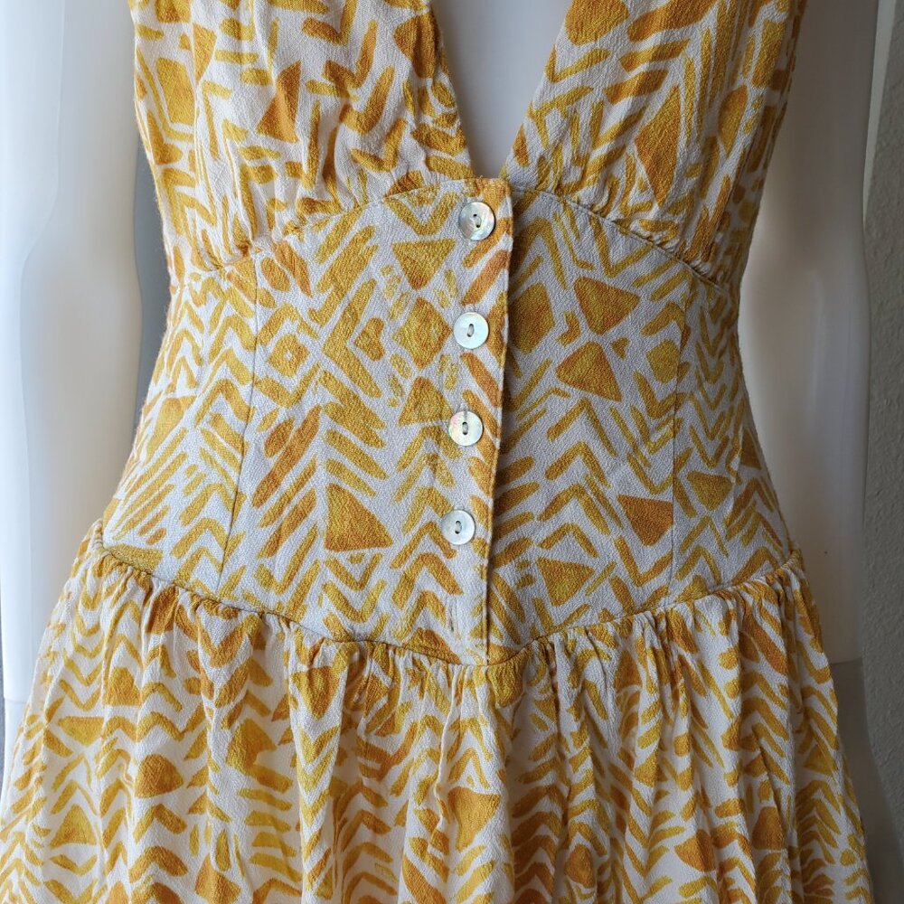 Free people yellow midi dress - Picture 3 of 9